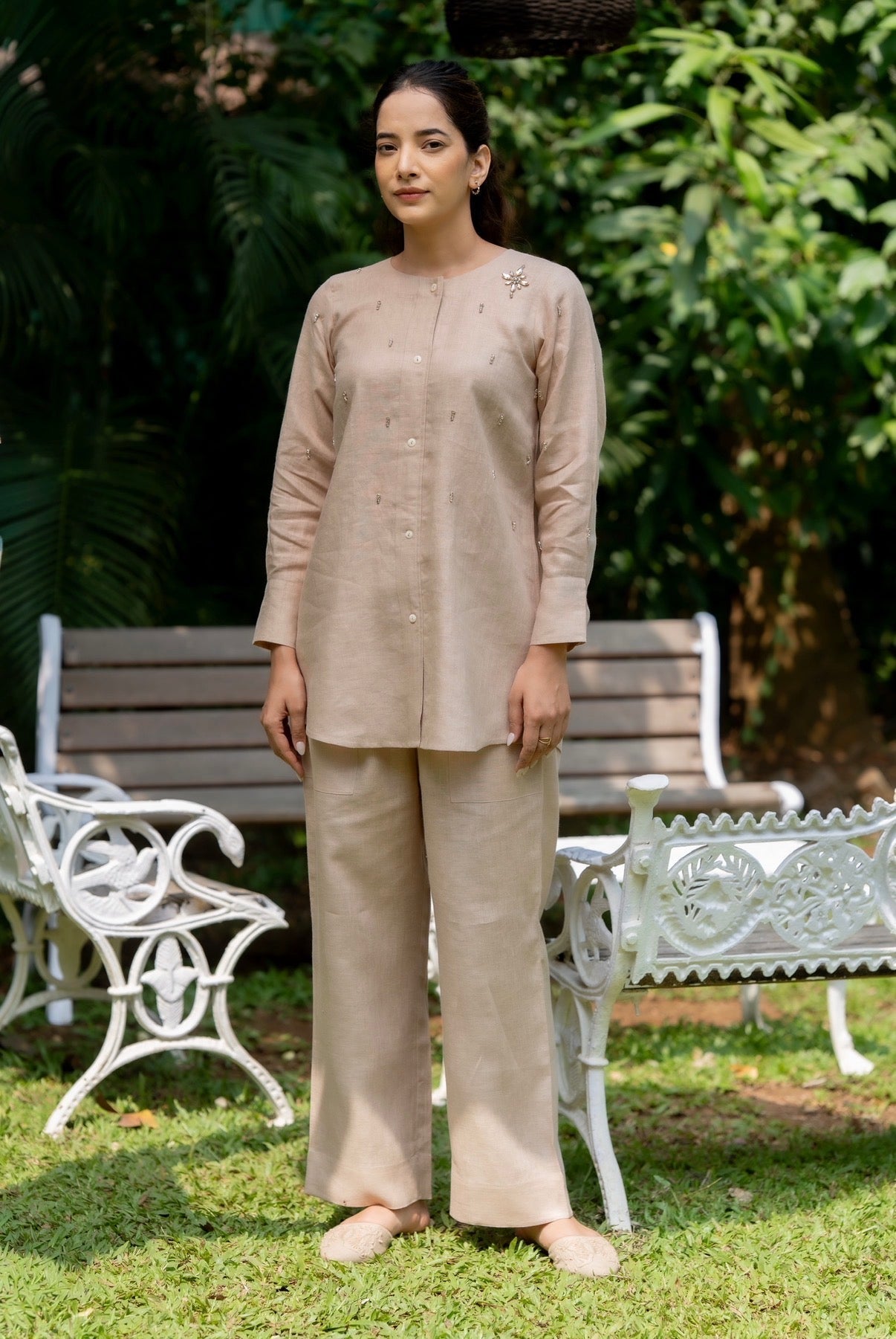 Sand Stone Linen Co-ord Set