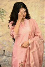 Pastel charm kurti and dupatta