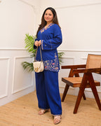 Azure Garden Threadwork Cotton Co-ord
