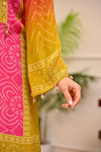 Gul Panna Bandhani Festive Crepe Co-ord