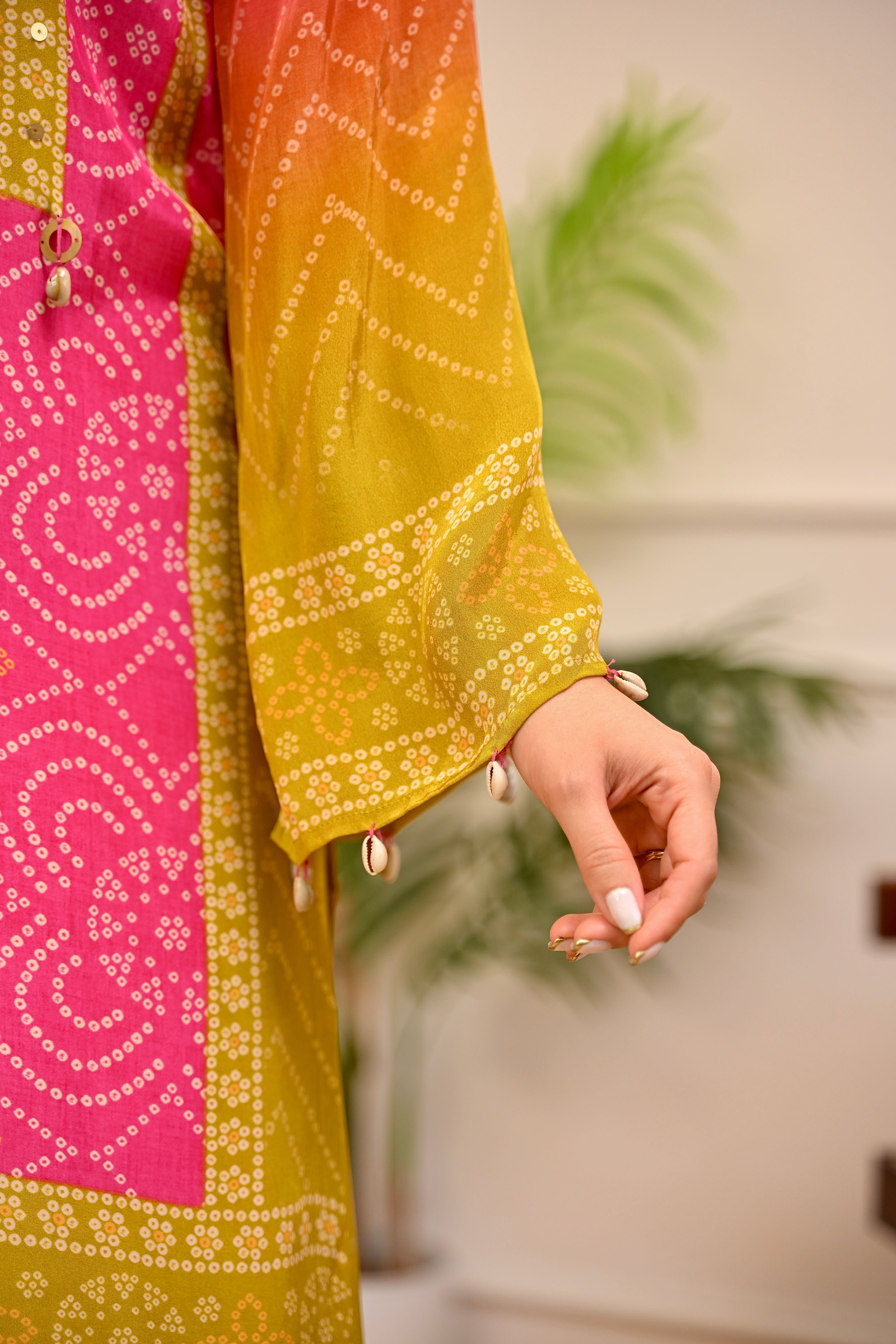 Gul Panna Bandhani Festive Crepe Co-ord