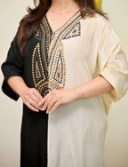 Black Ivory Natural Crepe Handwork Co-ord