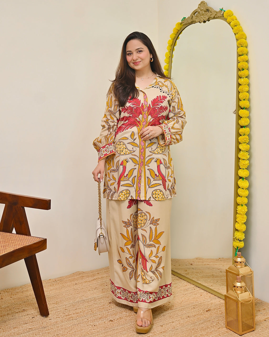 Gulbahar Ivory Modest Cotton Co-ord