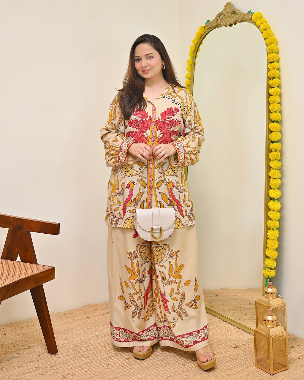 Gulbahar Ivory Modest Cotton Co-ord