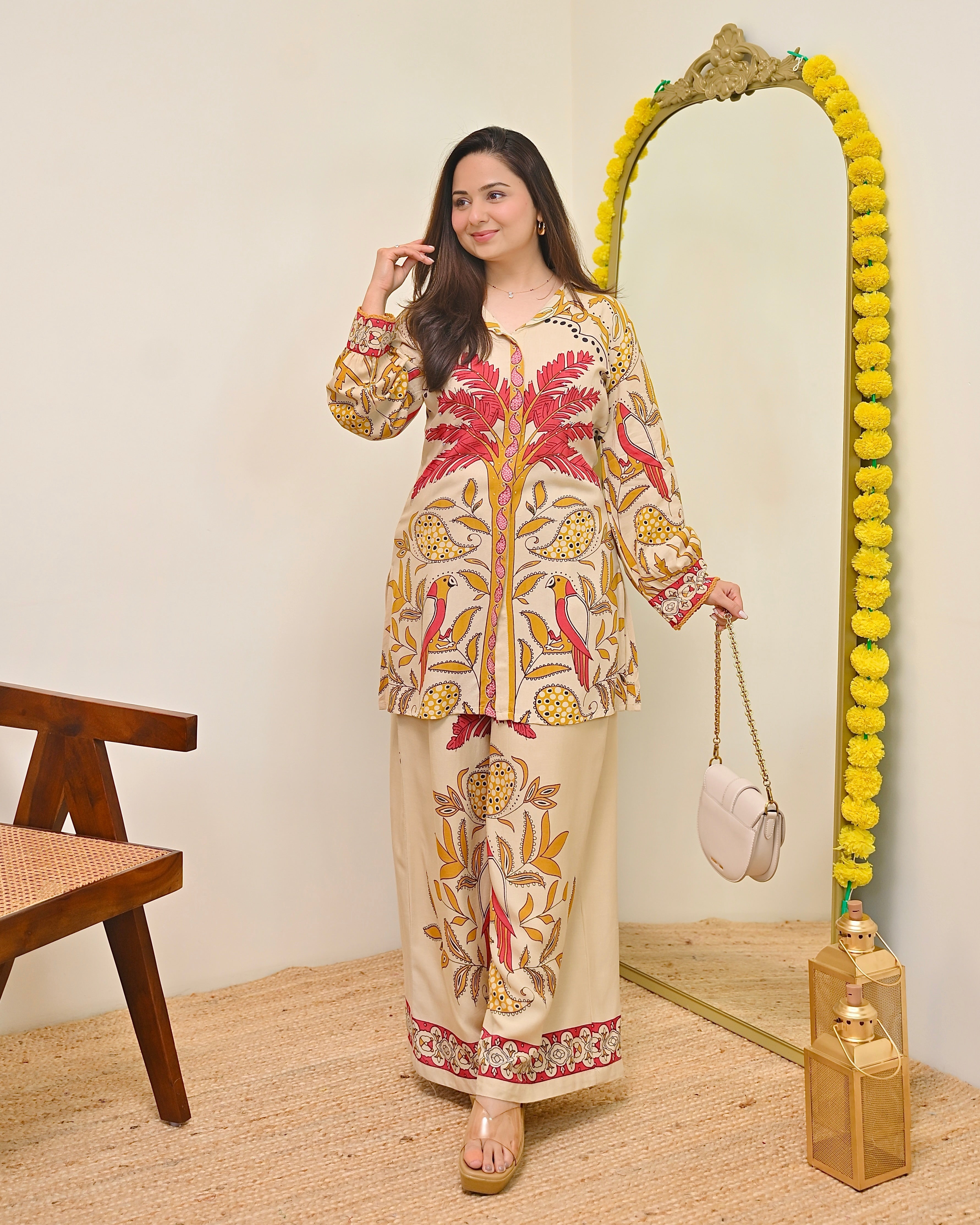 Gulbahar Ivory Modest Cotton Co-ord