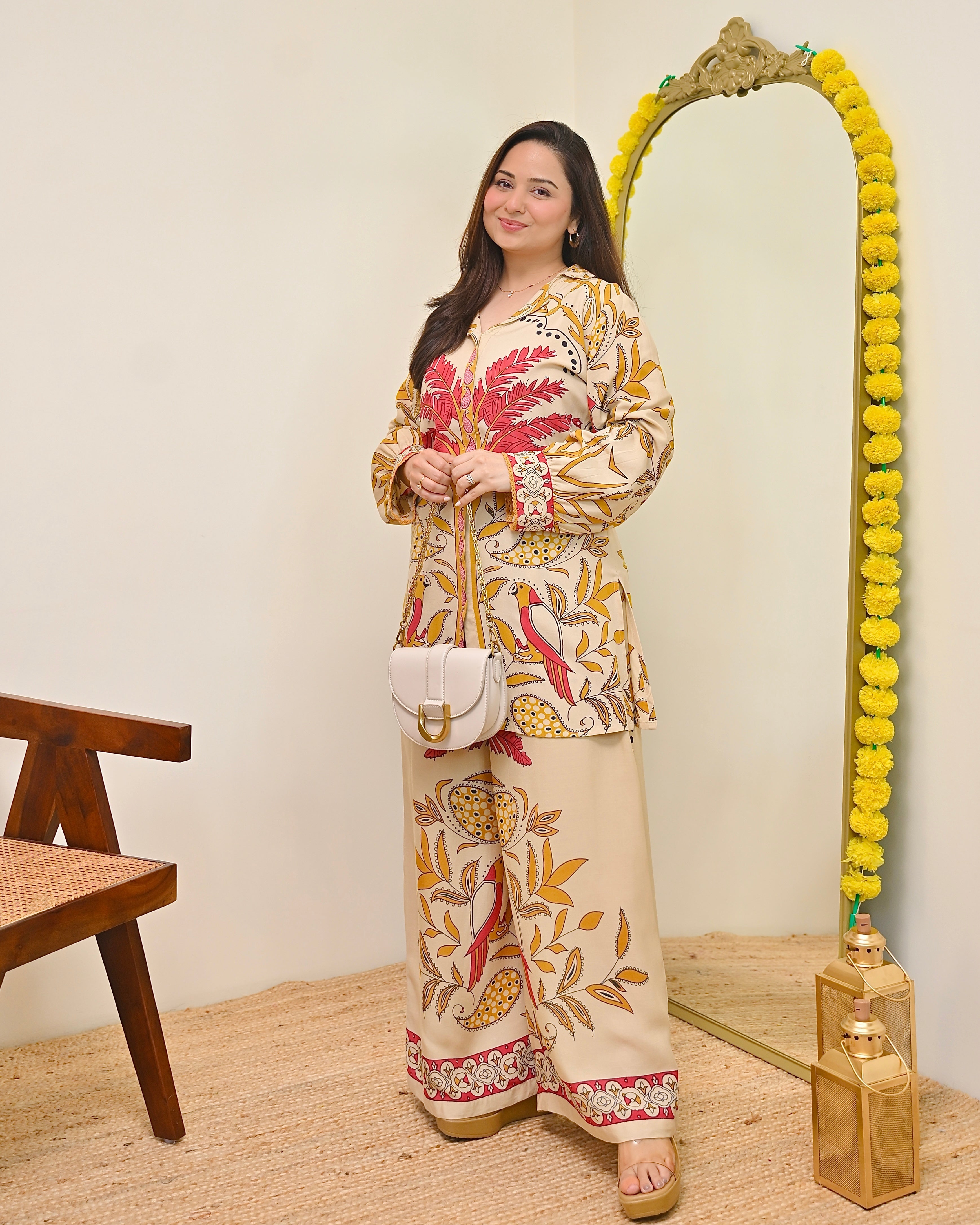 Gulbahar Ivory Modest Cotton Co-ord