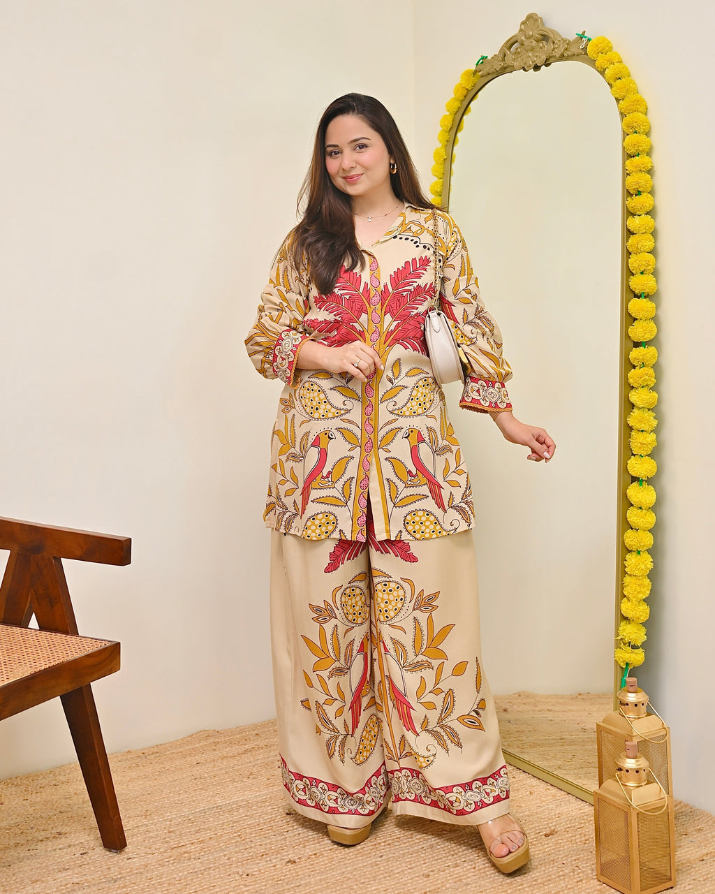 Gulbahar Ivory Modest Cotton Co-ord