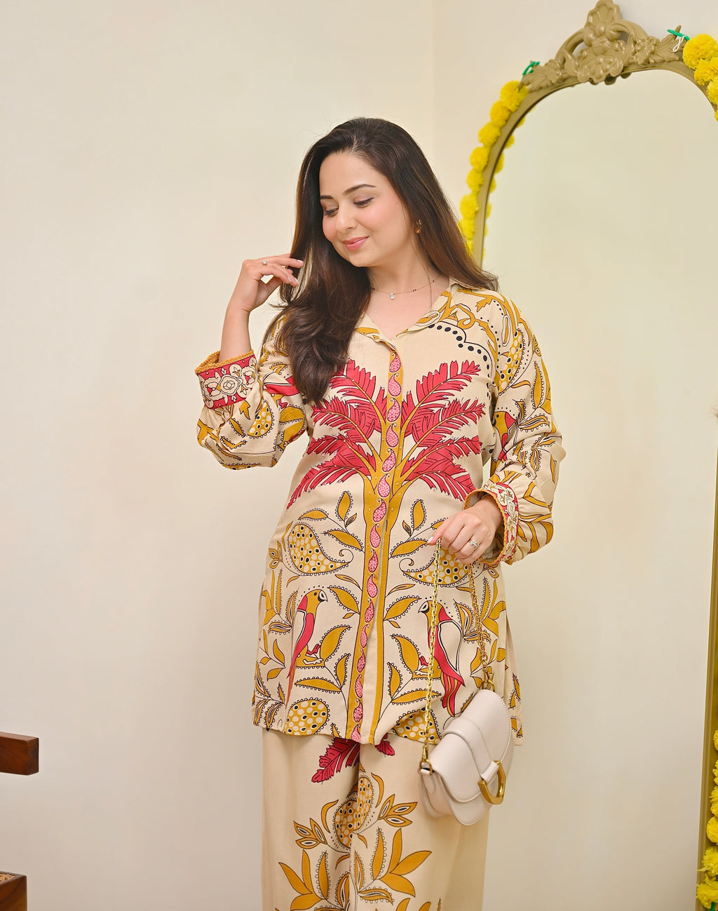 Gulbahar Ivory Modest Cotton Co-ord