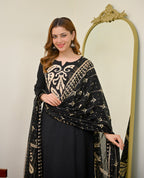 Black Kalamkari Pearl Cotton Suit