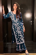 Paridhi Navy Blue Chikankari Kurti Pant Set