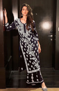 Vaidehi Jet Black Chikankari Kurti Pant Set