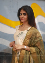 Hridya Leafy Serenade Top Dupatta Set