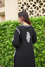 Sharika Black Chikankari Kurta Palazzo Set