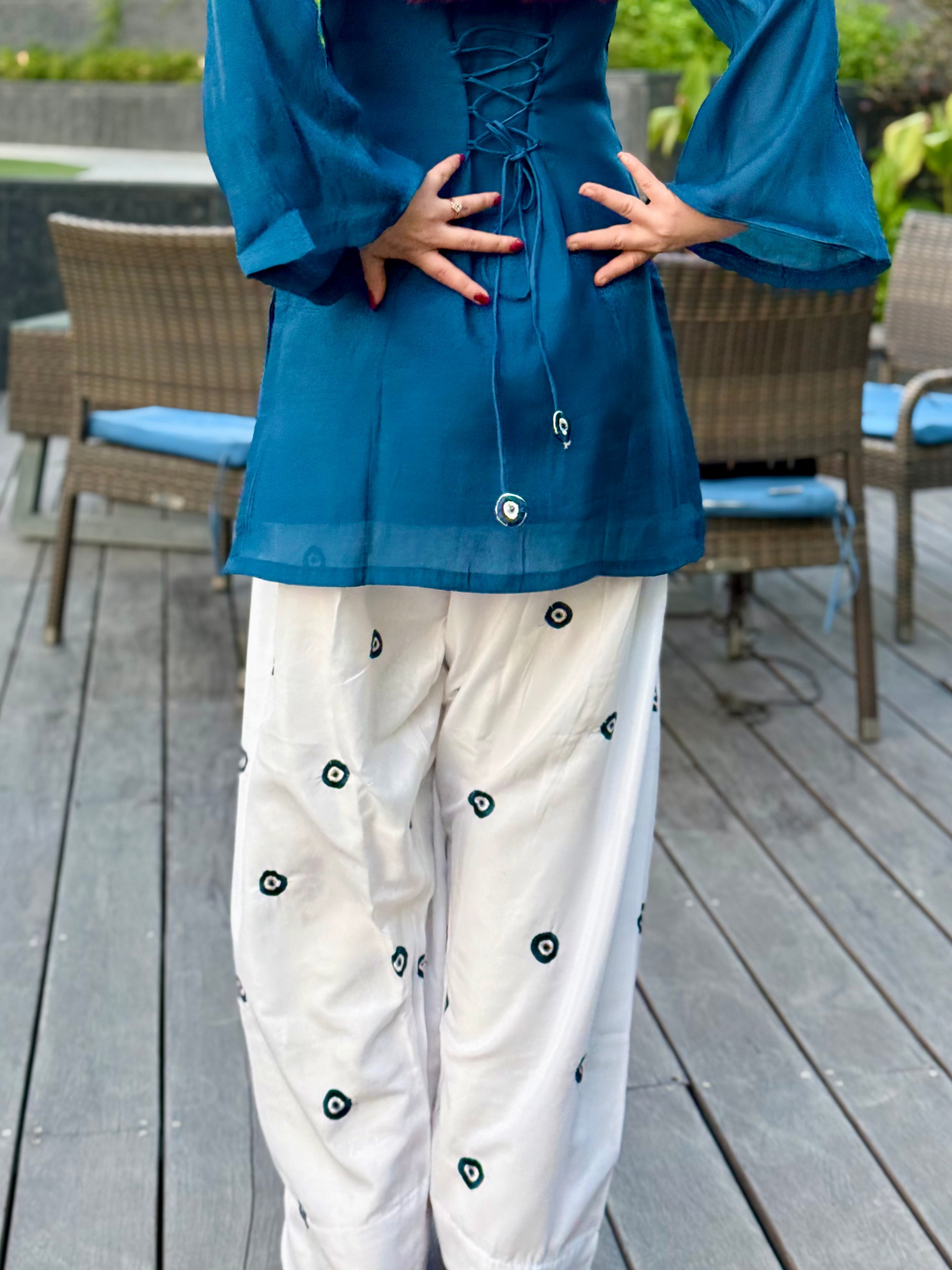 Blue Evil Eye Farsi Salwar Set