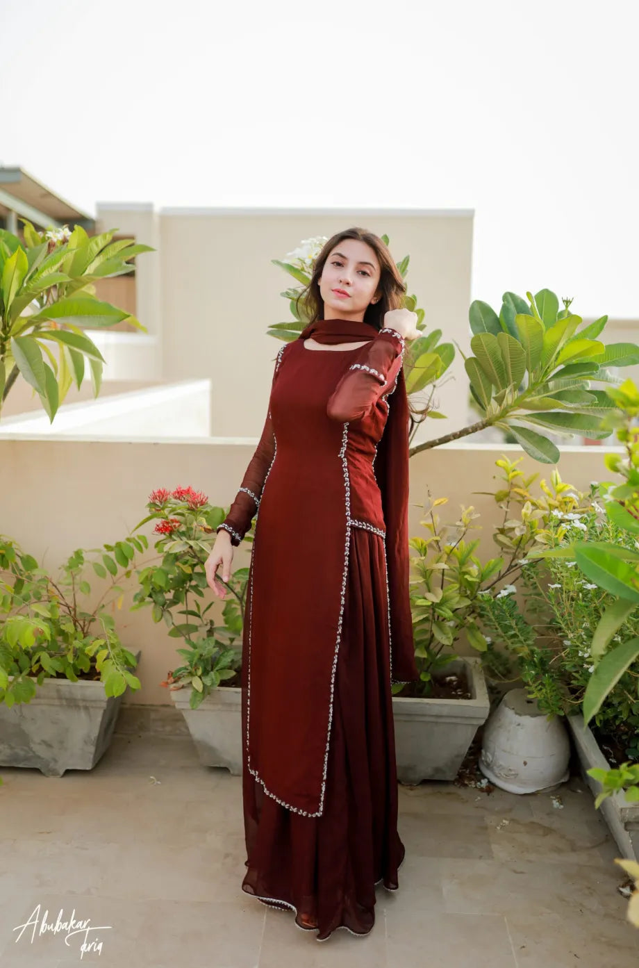 Aaira Embellished Long Kurta Palazzo Set