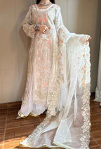 Kavya White Katan Silk Sharara Set