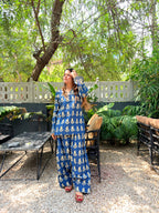Blue Printed Farshi Salwar Set
