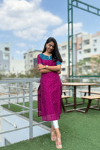 Raw silk kurti