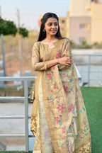 Tissue Silk kurti with Dupatta