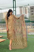 Tissue Silk kurti with Dupatta