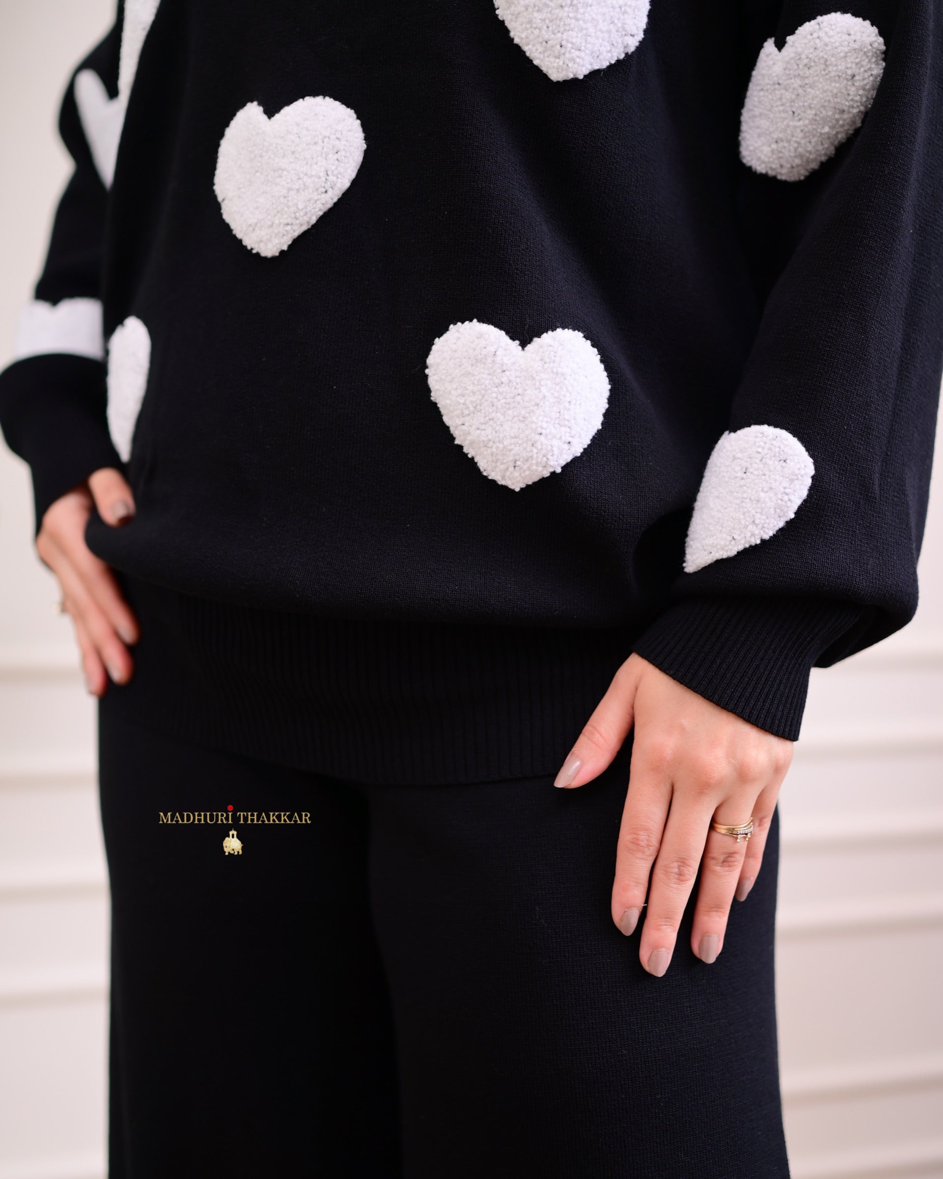 Black Heart Winter Airport Co-ord Set