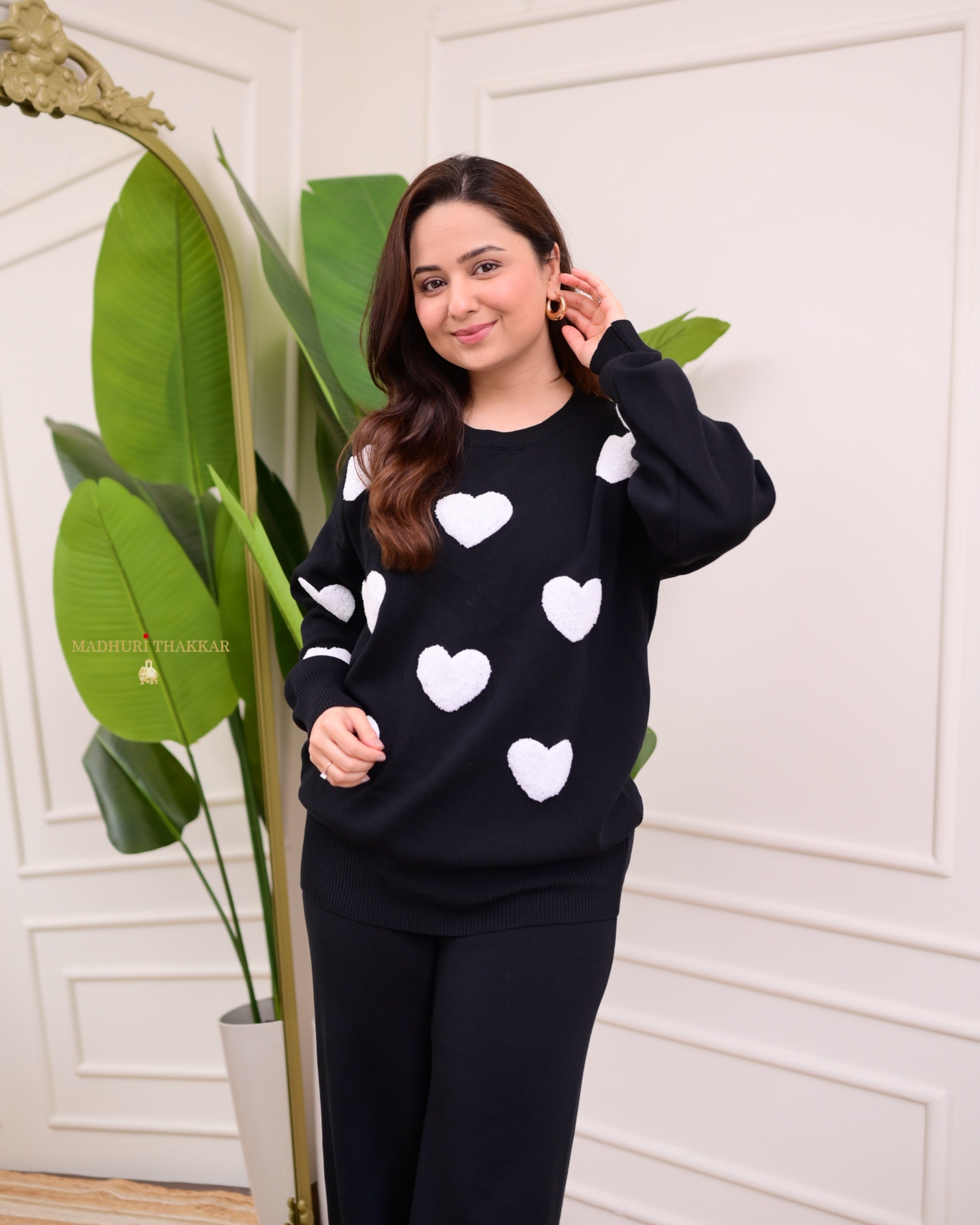 Black Heart Winter Airport Co-ord Set