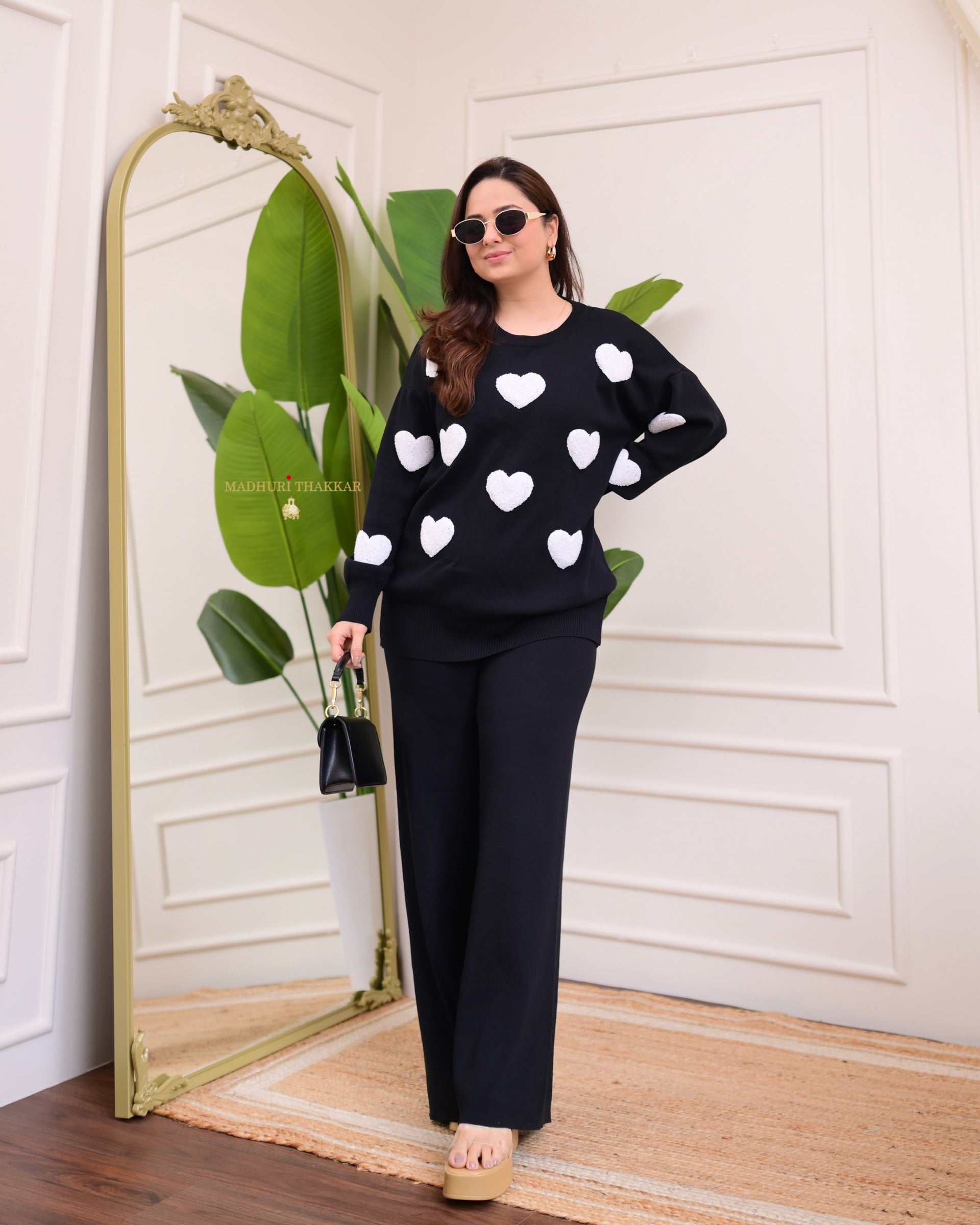 Black Heart Winter Airport Co-ord Set