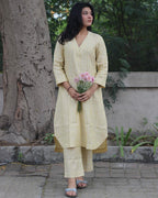Premium linen Butterstripe Kurta Set