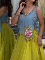 Gulabo Lime Green Rajwadi Lehenga Choli