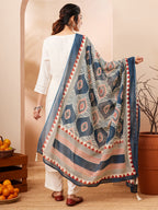 Niva Women's Off White Rayon Solid Straight Kurta Set
