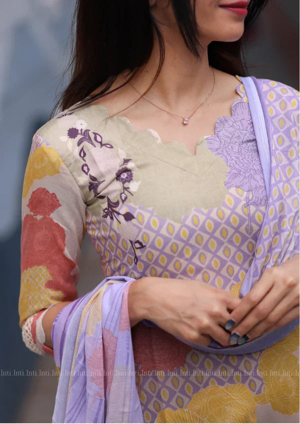 Eesha Peachmelt Top Dupatta Set