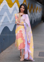 Eesha Peachmelt Top Dupatta Set