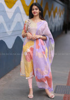 Eesha Peachmelt Top Dupatta Set