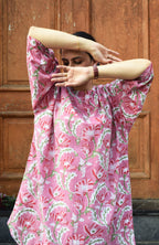 Pink and White Hand block Printed Antifit co-ord Set