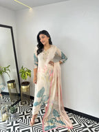 Saanvika Cream Floral Suit Set