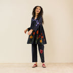 At The Florist's Cotton Co-ord Set - Black