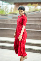 Ruffle Gulab Maxi