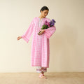 Countryside Seersucker Cotton Kurta Set - Baby Pink