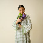 Countryside Seersucker Cotton Kurta Set - Pista Green