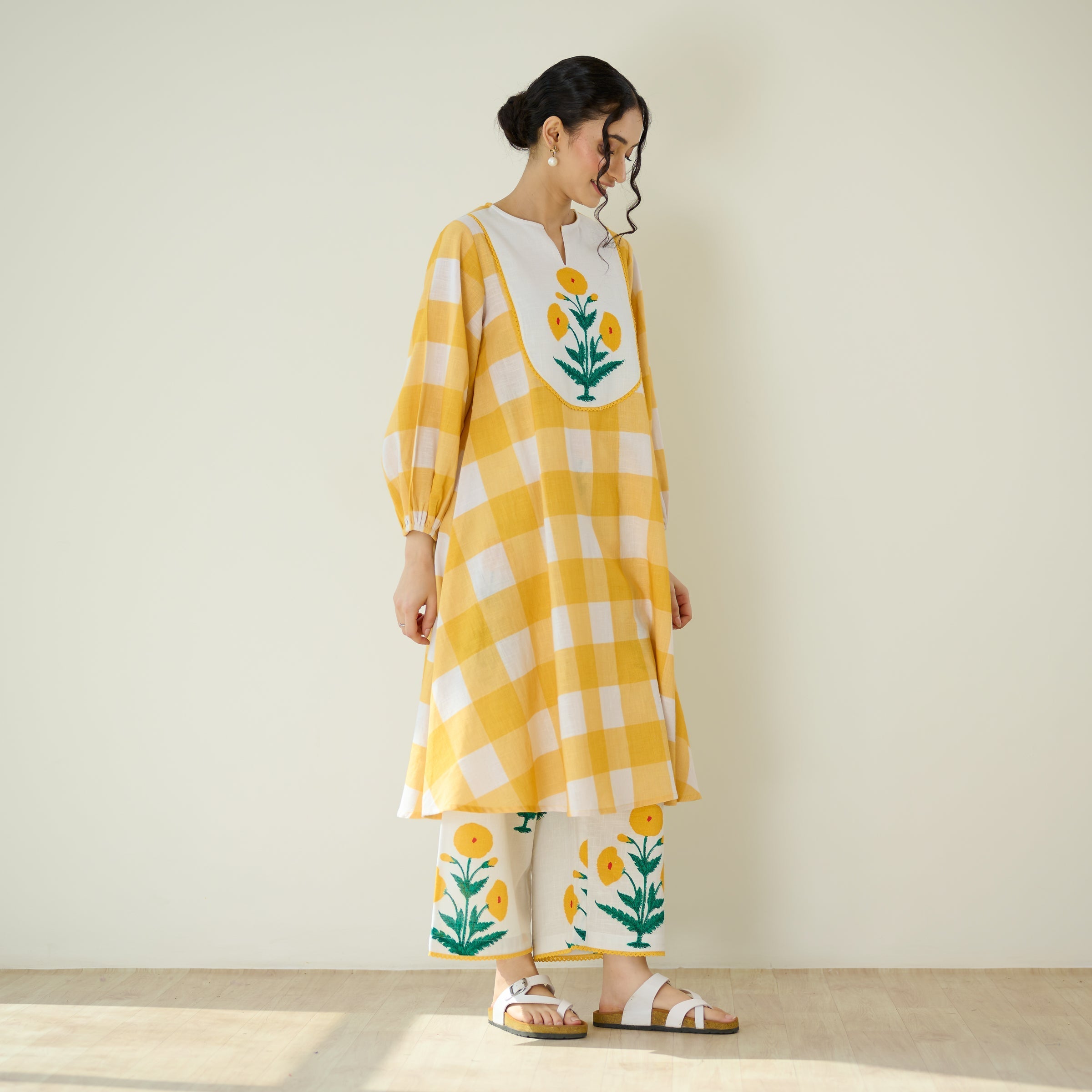Soft Petal Pure Cotton Kurti Set