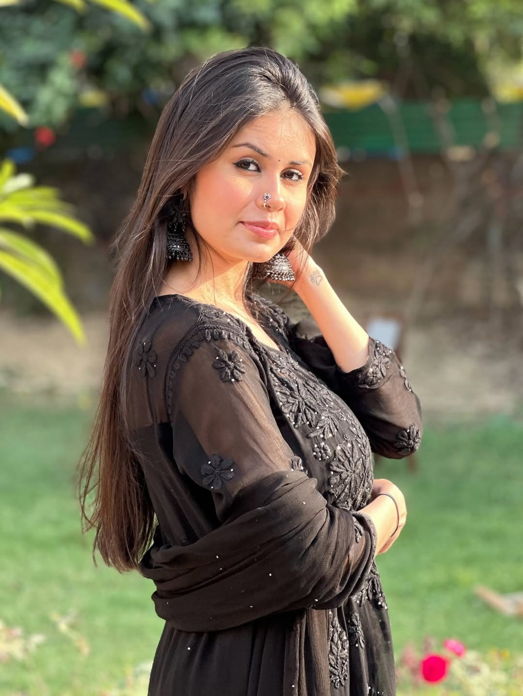 Nyra Noir Chikankari Sharara Set