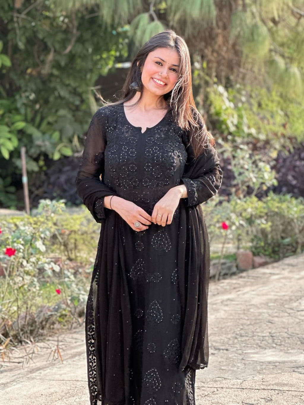 Nyra Noir Chikankari Sharara Set