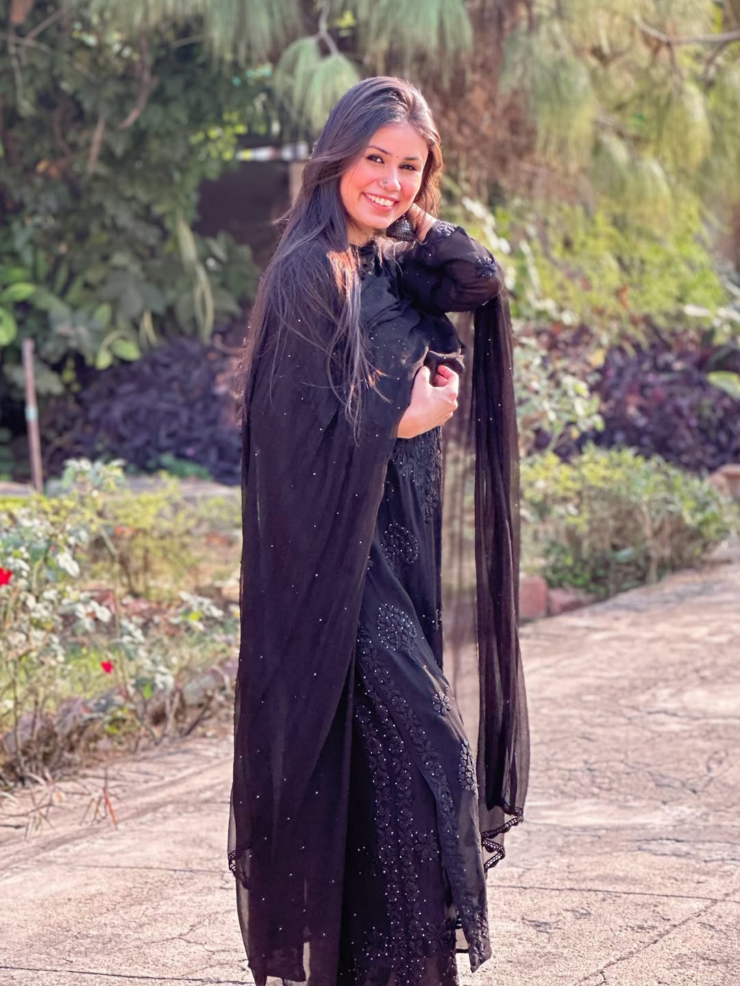 Nyra Noir Chikankari Sharara Set