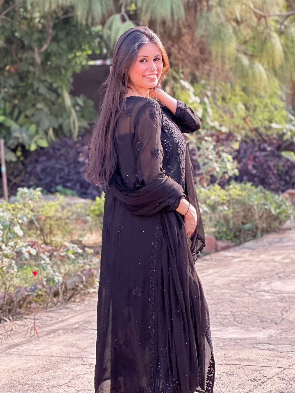 Nyra Noir Chikankari Sharara Set