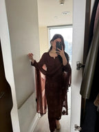 Zarika Mocha Chikankari Kurta Set