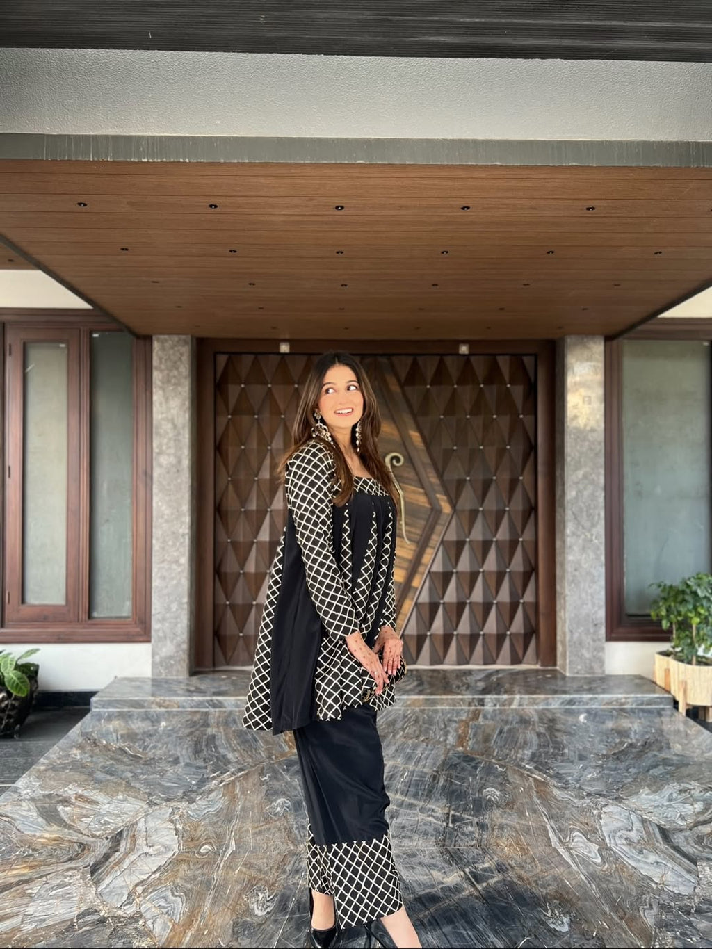 Midnight Check 2-In-1 Co-ord Set