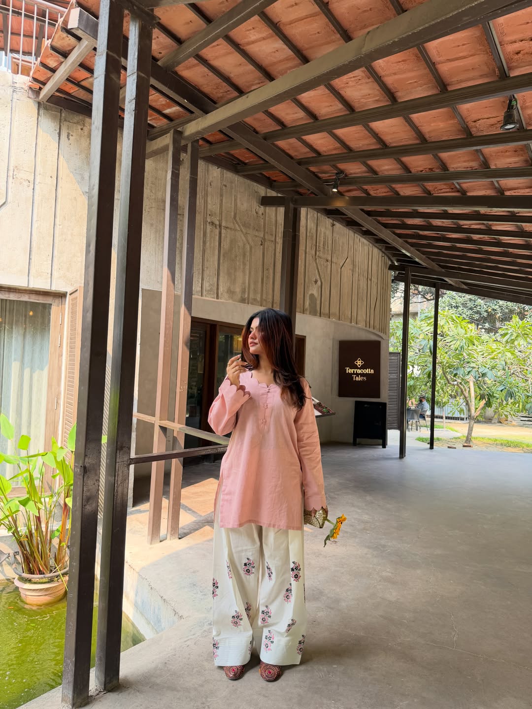 Aaira Blush Pink Kurta Palazzo Set