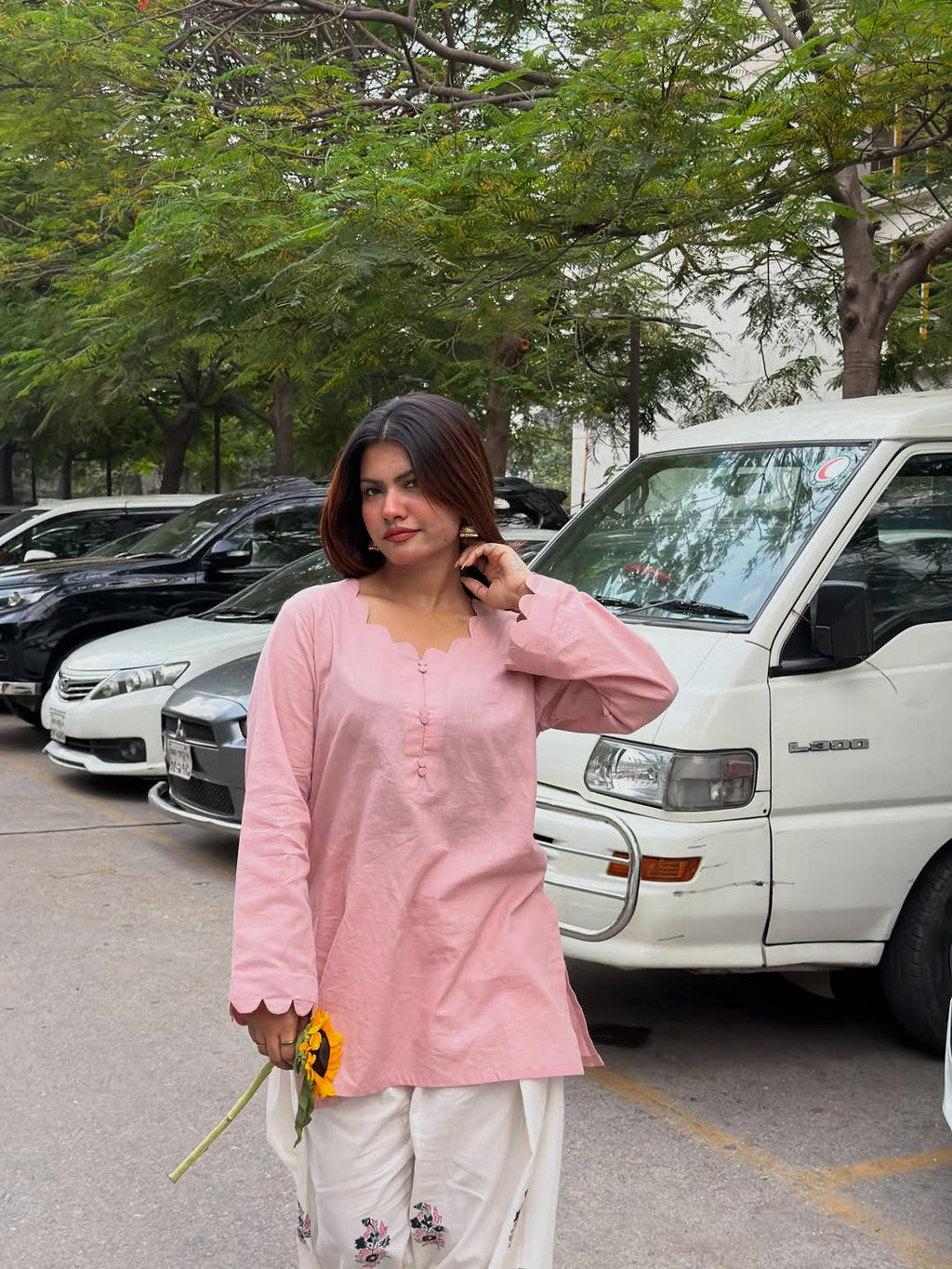 Aaira Blush Pink Kurta Palazzo Set