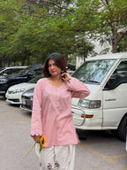 Aaira Blush Pink Kurta Palazzo Set