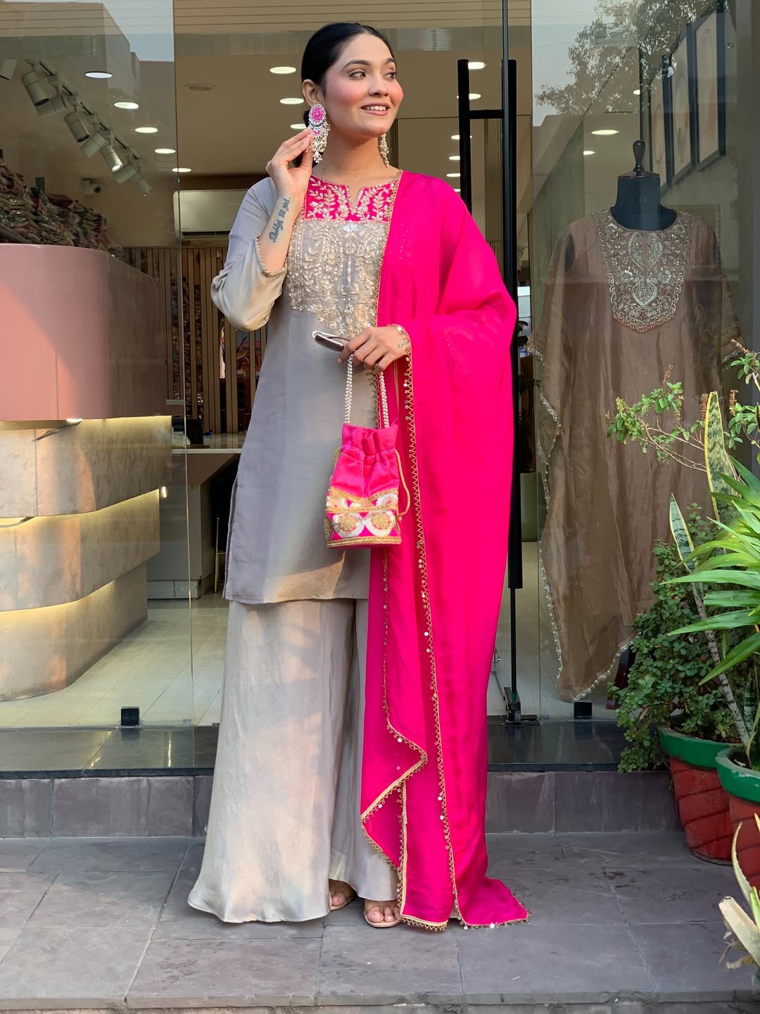 Best pinkish marriage dress